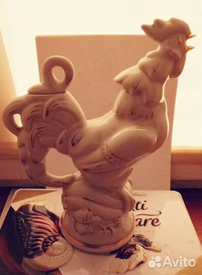 Штоф, фарфор, золотом роспись