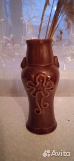 Ваза глиняная для цветов, б/у