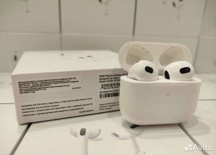 Airpods 3 (новые, ростест, бонус чехол)