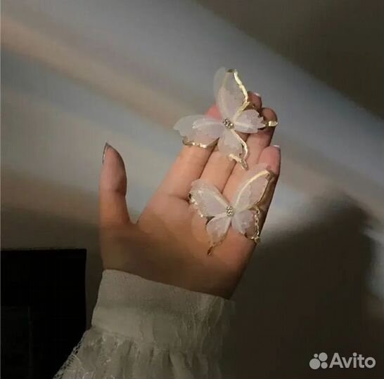 Серьги бабочки