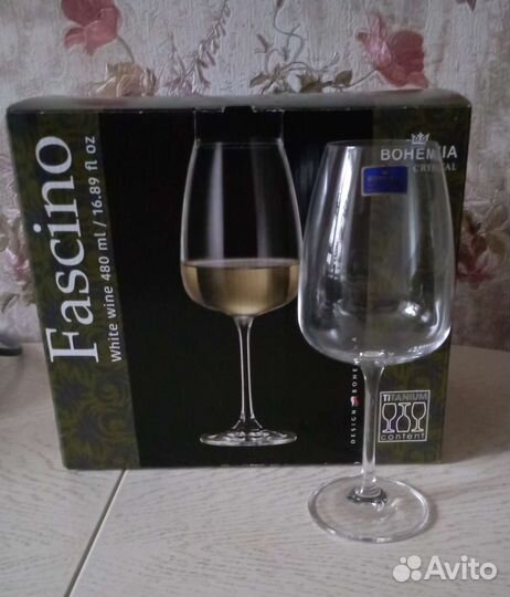 4 бокала bohemia royal crystal