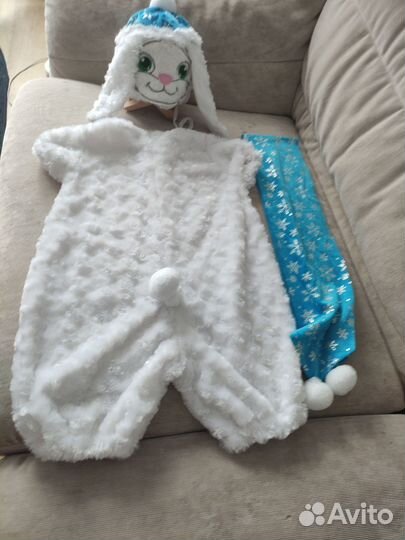 Новогодний костюм для мальчика Зайчик