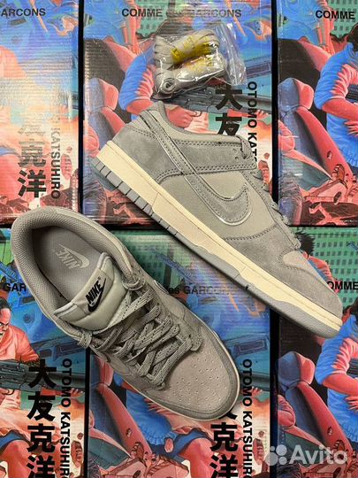 Кроссовки Nike Dunk Low Steam boy grey