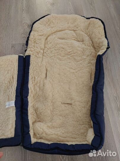 Конверт зимний меховой в коляску