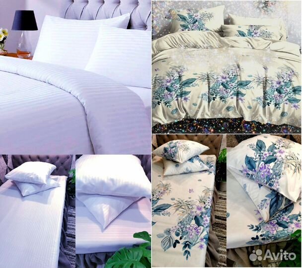 Белье постельное, простынь на резинке