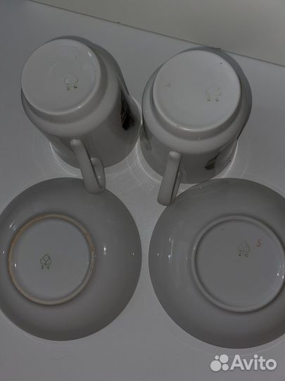 Чашка с блюдцем фарфор