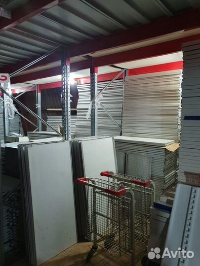 Стеллаж металлический пристенный 400 шт