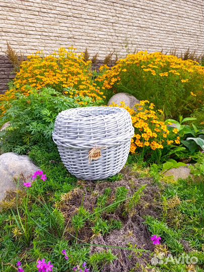 Кашпо из ротанга