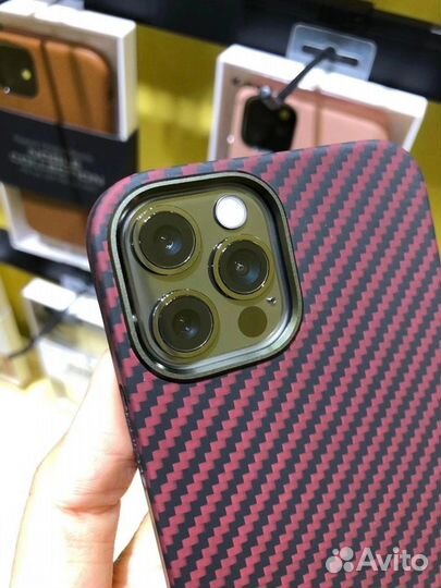 Чехол K-DOO Kevlar для iPhone 12/12Pro черно-красн