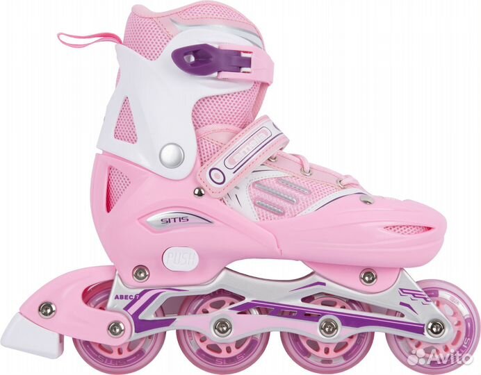 Ролики sitis Amelia Pink-White May8