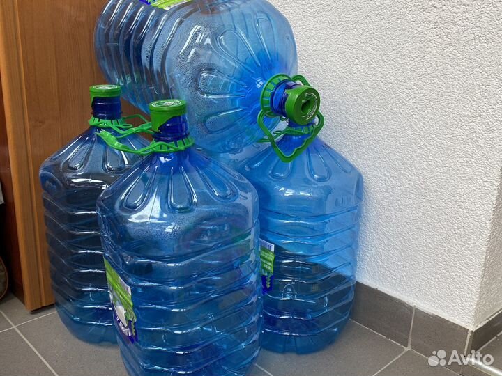 Бутыль 19 литров с ручкой и крышкой 5 шт