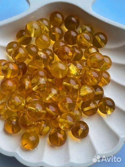 Янтарные бусины 8,10,12 мм