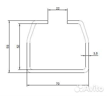 XLA Балка направляющая для откатных ворот (3.5mm)