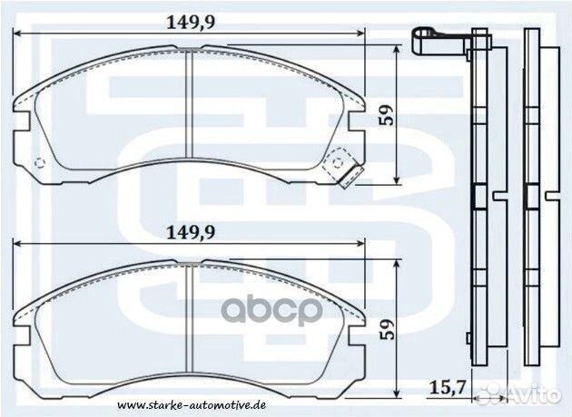 Колодки тормозные mitsubishi galant VI / outlander