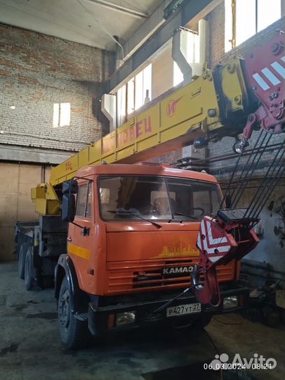 Аренда и услуги автокрана, 25 т, 21 м, с гуськом 9 м