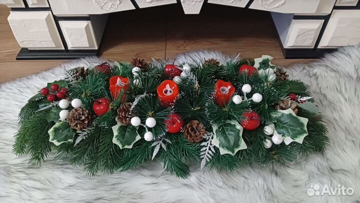 Новогодний декор подсвечник