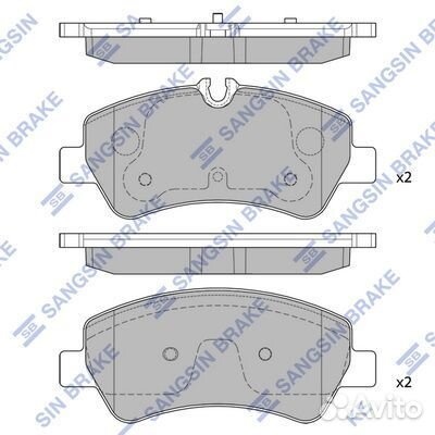 Колодки тормозные дисковые, задние