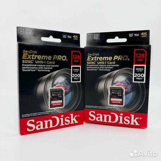 SanDisk sdхс 128GB Extreme Pro UHS-I V30 U3 200mb
