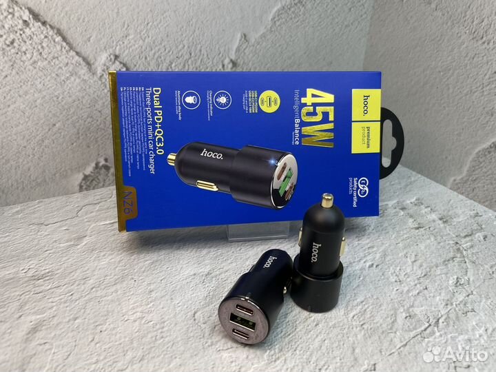 Автомобильное зарядное устройство Hoco NZ6 45W