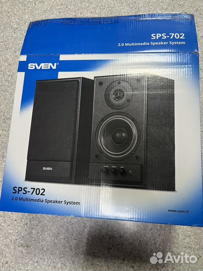 Колонки Sven SPS-702, 2.0, черный