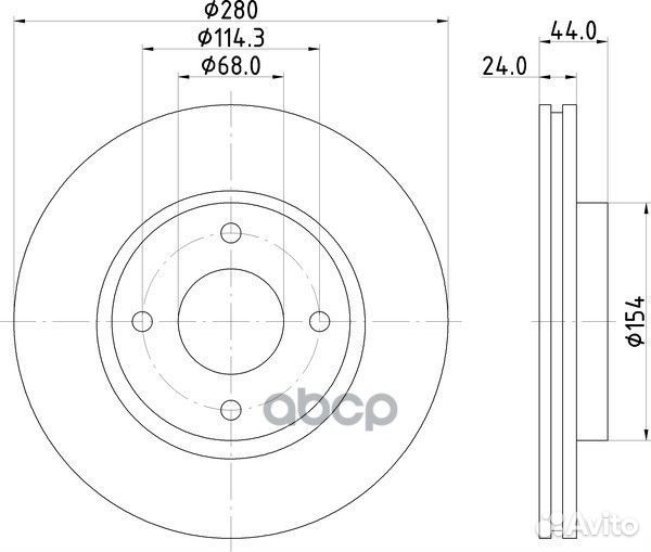 Диск тормозной перед ND2036K nisshinbo