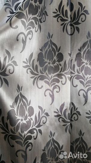 Портьера с дизайном Дамаск растительный