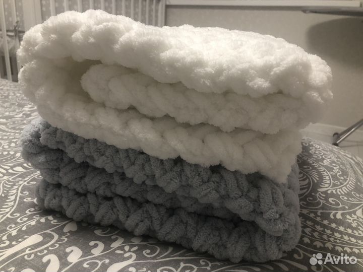 Плед детский вязаный ручная работа