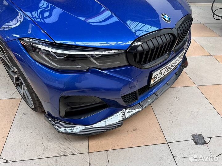 Карбон губа BMW G20 сплиттер на бампер