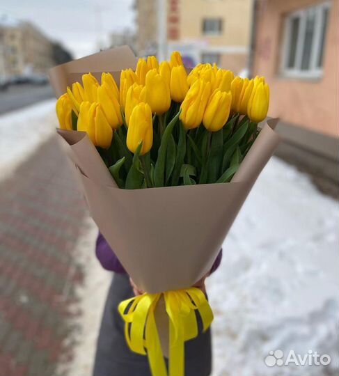 Тюльпаны к 8 марта от производителя