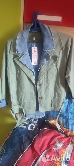 Джинсовая куртка женская новая 46р