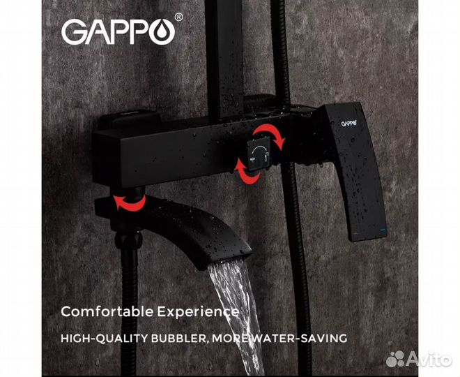 Душевая стойка со смесителем gappo G2407-6