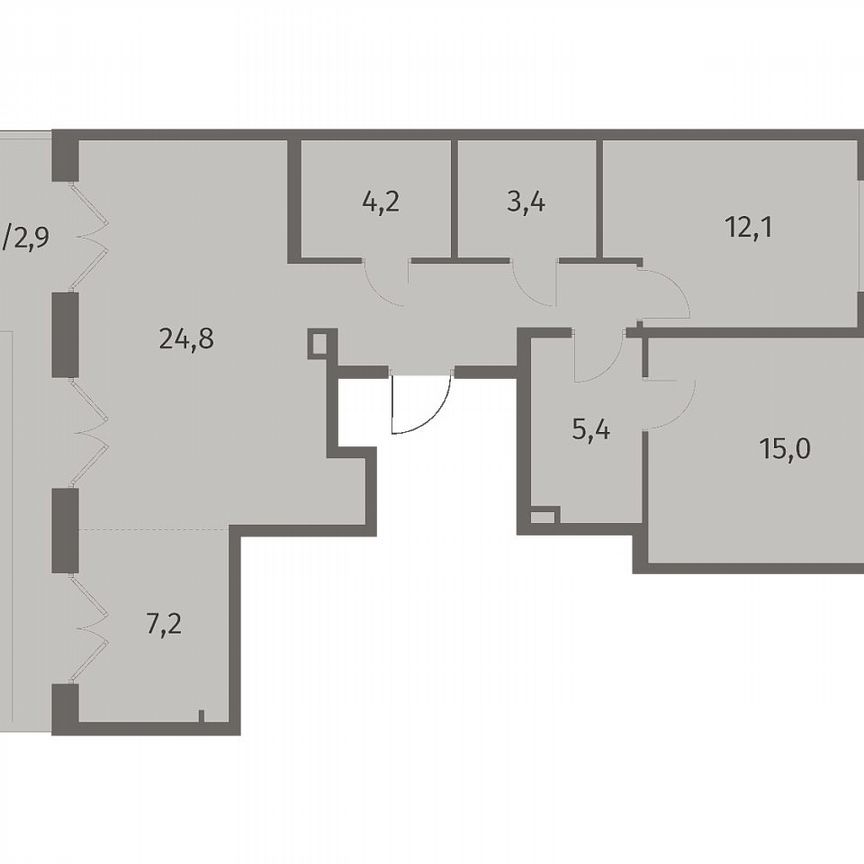 3-к. квартира, 81,9 м², 8/8 эт.