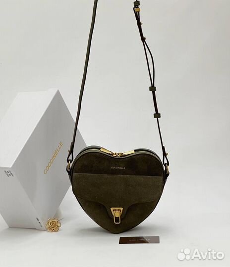 Сумка coccinelle натуральная замша