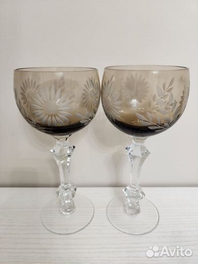 Фужеры цветной хрусталь