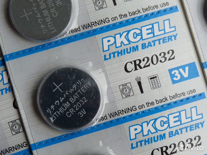Литиевые батарейки pkcell CR 2032 новые