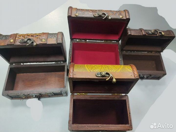 Деревянная шкатулка сундучок разные виды новая