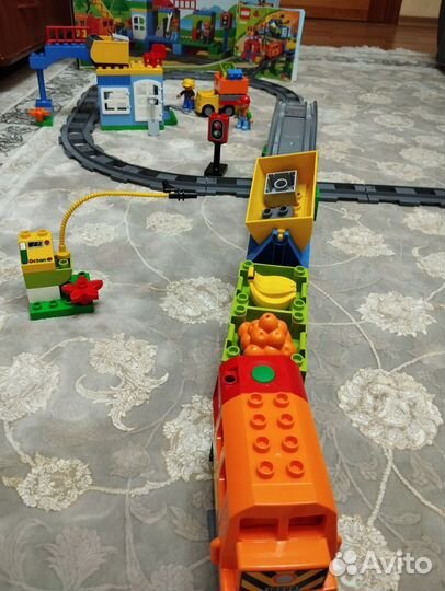 Lego duplo грузовой поезд 10508 +10506