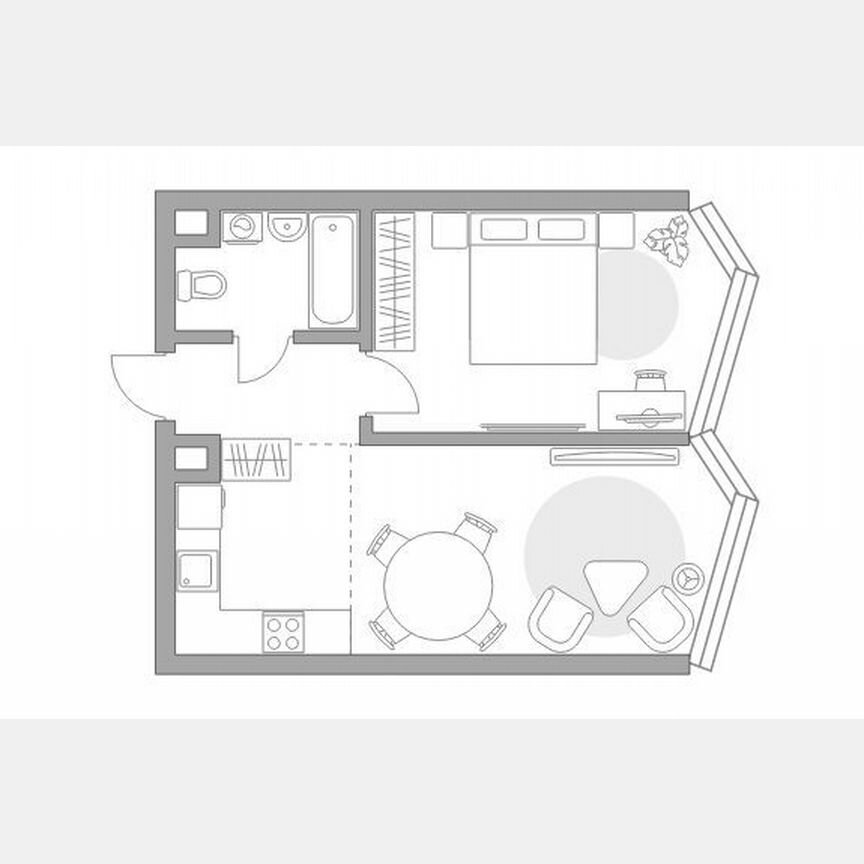 1-к. квартира, 42,7 м², 23/39 эт.