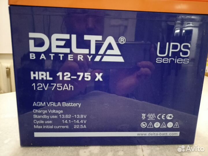 Аккумулятор Delta HRL для ибп 12В 75А/ч