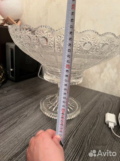 Хрустальная ваза чехия