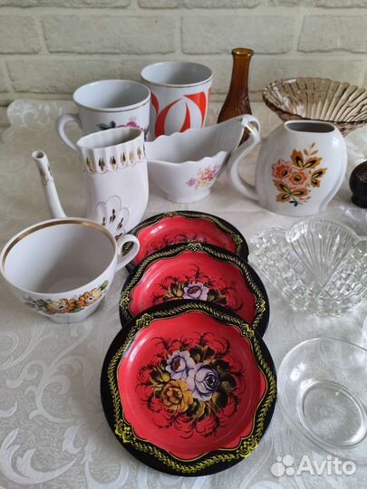 Фарфоровая, стеклянная посуда СССР