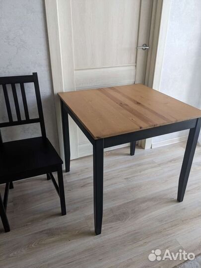 Стол lerhamn и стул IKEA, б/у, дерево