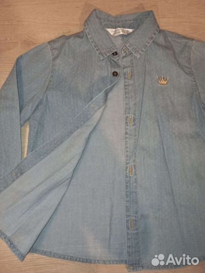 Джинсовая рубашка для мальчика 104