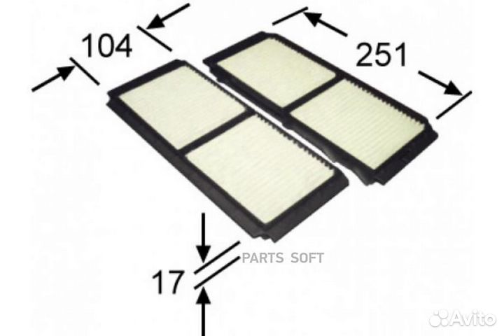 Azumi AC25157SET Фильтр салона mazda 3 2009