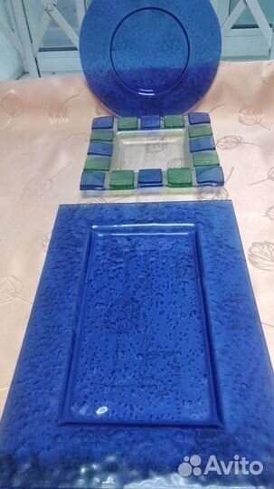 Посуда цветное стекло