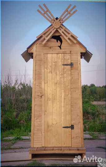 Дачный туалет деревянный ART128