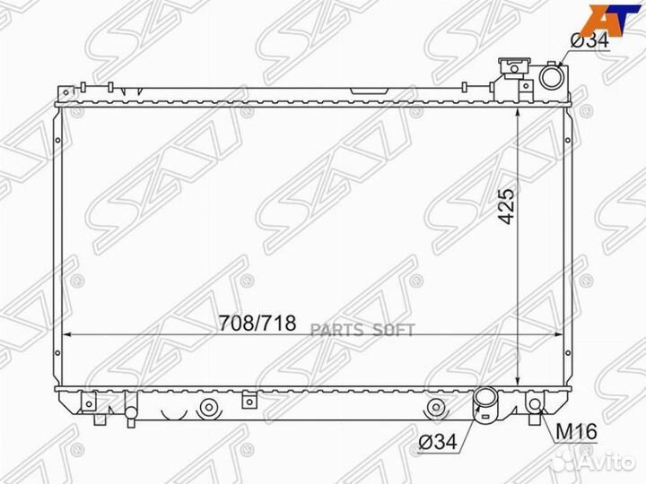 Радиатор охлаждения Тойота Краун 2JZ-FSE 98-07