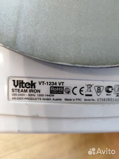 Утюг Vitek VT-1234 VT под ремонт