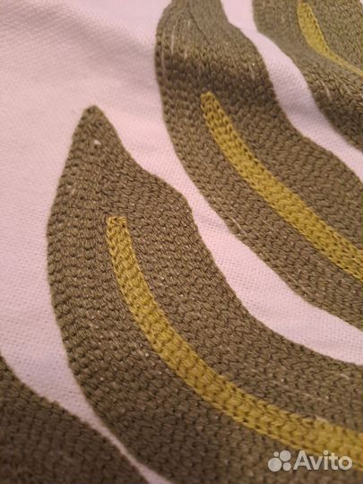 Наволочка. Новая. 44/44.Хлопок/лён/вышивка