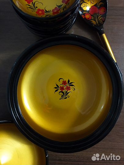 Набор для меда (варенья) Хохлома